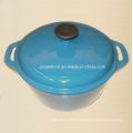 Yellow Round Enamel Cast Iron Casserole China Supplier Dia 26cm